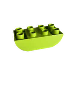 Lego® Duplo® kostka sv. zelená zaoblená 4x2